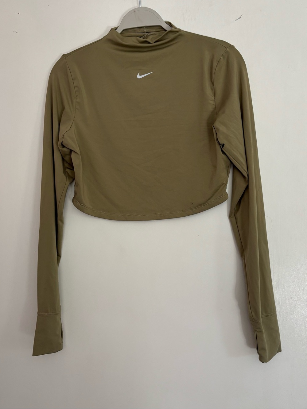 Nike One Dri-FIT Luxe Long-Sleeve Cropped Training Top Green